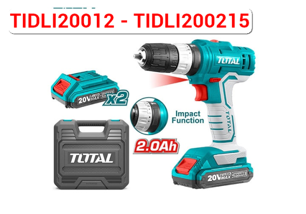 Máy khoan búa dùng pin 20V Total TIDLI20012 pin P20S Total TIDLI200215